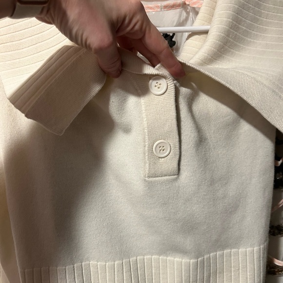 Express Cream Off-Shoulder Sweater - Picture 3 of 5